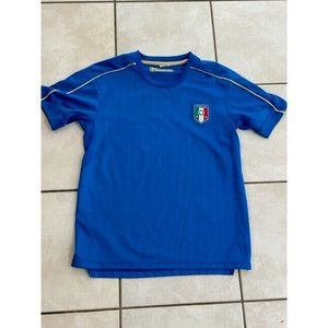 Italia Tradizione Forza Azzurri Short Sleeve Jersey Soccer Italy Men Small FIGC